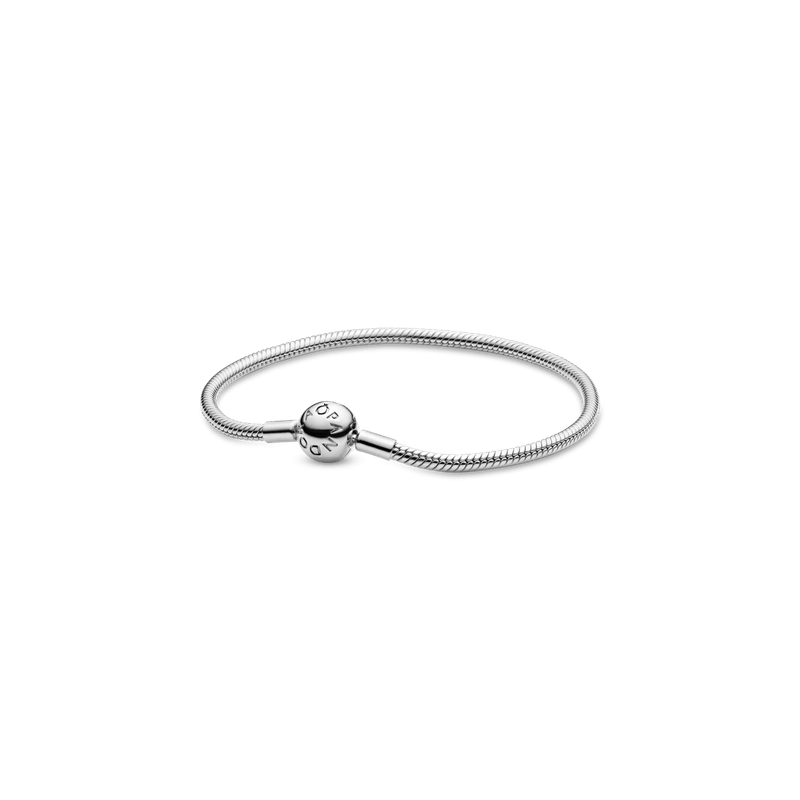 Brazalete cadena de serpiente con cierre redondo Pandora Moments